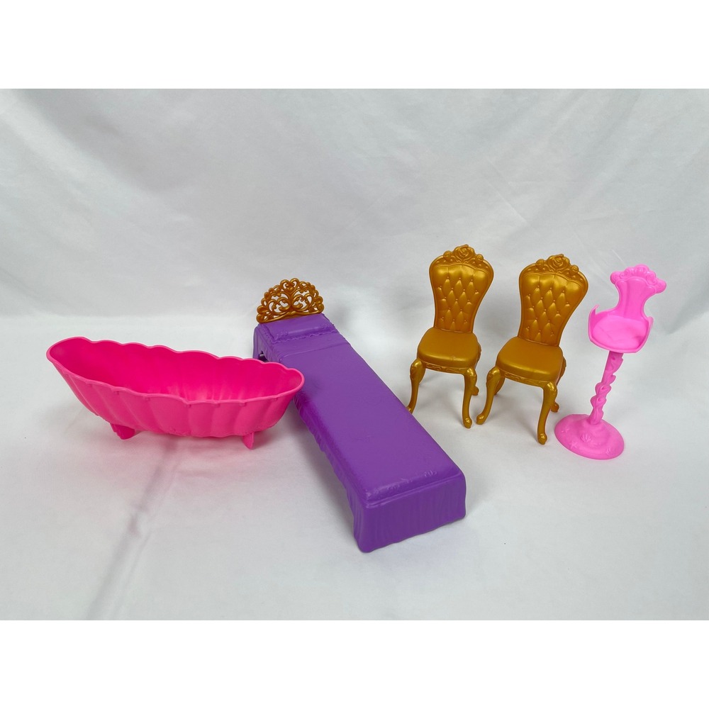 Disney Princess Magical Adventure Castle Doll House Furniture Bed Chairs